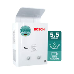 BOSCH - Calentador de Agua 5.5 Litros Tiro Natural de Paso a Gas Natural Therm 1000 O Bosch