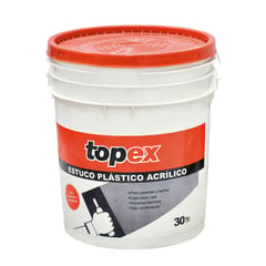 TOPEX - Estuco Plástico 5 Galones Paredes/Techos Interior y Exterior