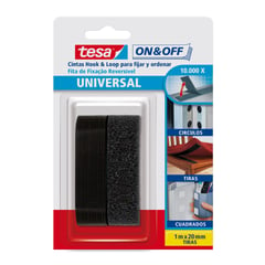 TESA - Cinta Velcro On & Off Negra 1M x 20mm