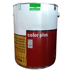 PROFILAN - Pintura para madera en exterior base solvente color teca 5 lts color plus