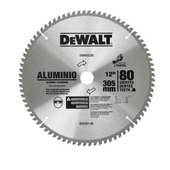 DEWALT - Disco Corte Aluminio 12 Pulgadas 80 Dientes Ref DW03230