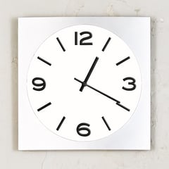 TEZZIO - Reloj Silver Classic Blanco 35 cm