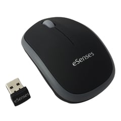 ESENSES - Mouse Óptico Inalámbrico Conexión USB Negro WOM-1010