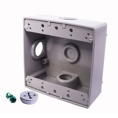 CU CONECTORES - Sp Caja Aluminio 2400 - Cuadrada 3 Sali
