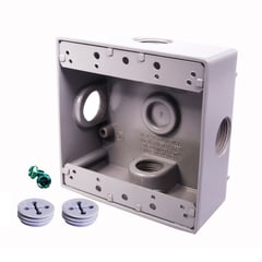 CU CONECTORES - Sp Caja Aluminio 2400 - Cuadrada 4 Sali