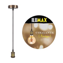 ILUMAX - Lámpara Colgante Vintage 1 Luz E27 Bronce