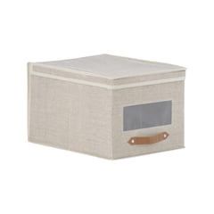 JUST HOME COLLECTION - Caja Organizadora Tela 30x25x40 cm Beige