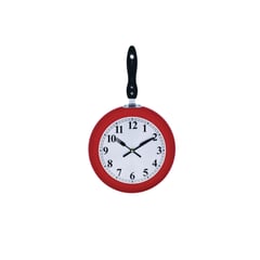 JUST HOME COLLECTION - Reloj Cocina Sartén Rojo