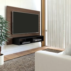 BERTOLINI - Panel para TV Flash Pantal 42 89.5x120x28cm Imbuia/Negro