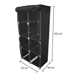 CASA BONITA - Closet Portátil de Tela 73x161x44cm Negro