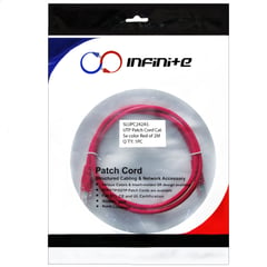 INFINITE - Patch Cord Categoría 5e de 2 Metros Rojo x3 Und