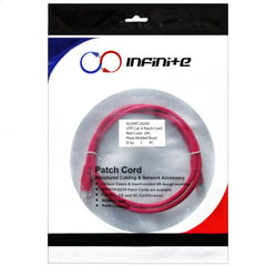INFINITE - Patch Cord Categoría 6 de 2 Metros Rojo x3 Und