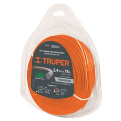 TRUPER - Nylon Redondo Para Guadaña Diámetro 2.4 Mm Naranja