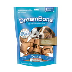 DREAMBONE - Snack Para Perro Premio Masticable Mini Dental Vegetales y Pollo x8und