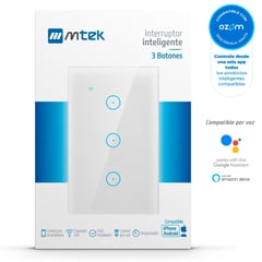 MTEK - Interruptor Triple Inteligente M-Tek Wifi-App
