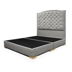 MUEBLES ONLINE - Cama Lawrence King 40x200x200 Gris