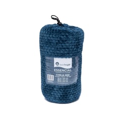 DISTRIHOGAR - Cobija Flannel Jacq Bee 180x220 Cm 280 Gr Azul
