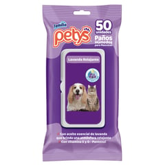 PETYS - Paños Húmedos Mascotas Lavanda x50und