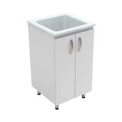 FIRPLAK - Lavadero Aqua 50x50 + Mueble Blanco