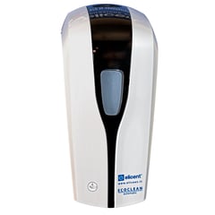 ELICENT - Dispesandor De Gel Antibacterial/Jabón Líquido Automático Plástico Blanco/Negro De 26x12 Cm