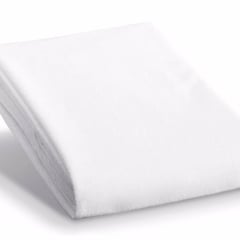 MANO DE OSO - Protector Colchón Impermeable Poliéster Blanco Semidoble