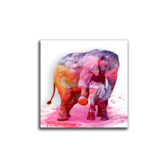 HOGAR VENECIA - Cuadro Elefante Rosa L 60X60 Cm