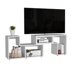 JUST HOME COLLECTION - Rack TV Extensible Beijing Blanco Mqz