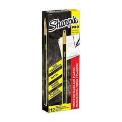 SHARPIE - Marcador De Cera Industrial Negro X 12 Unidades