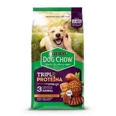 DOG CHOW - Alimento Seco Dog Chow Triple proteína Adultos 8 Kg
