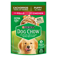 DOG CHOW - Alimento Húmedo Cachorro Pollo Pouch 100g