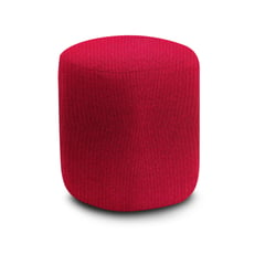 HOME COLLECTION - Puff Redondo Vittal Pers Rojo 42cm
