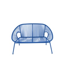 JUST HOME COLLECTION - Banco Exterior Rattan Blue