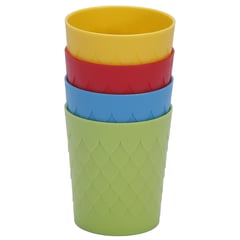 CASA BONITA - Vaso Plástico Colores 250Ml 4 Unidades