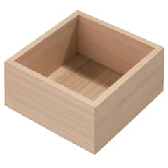 IDESIGN - Caja Cuadrada Madera 12.7x12.7x6.99cm